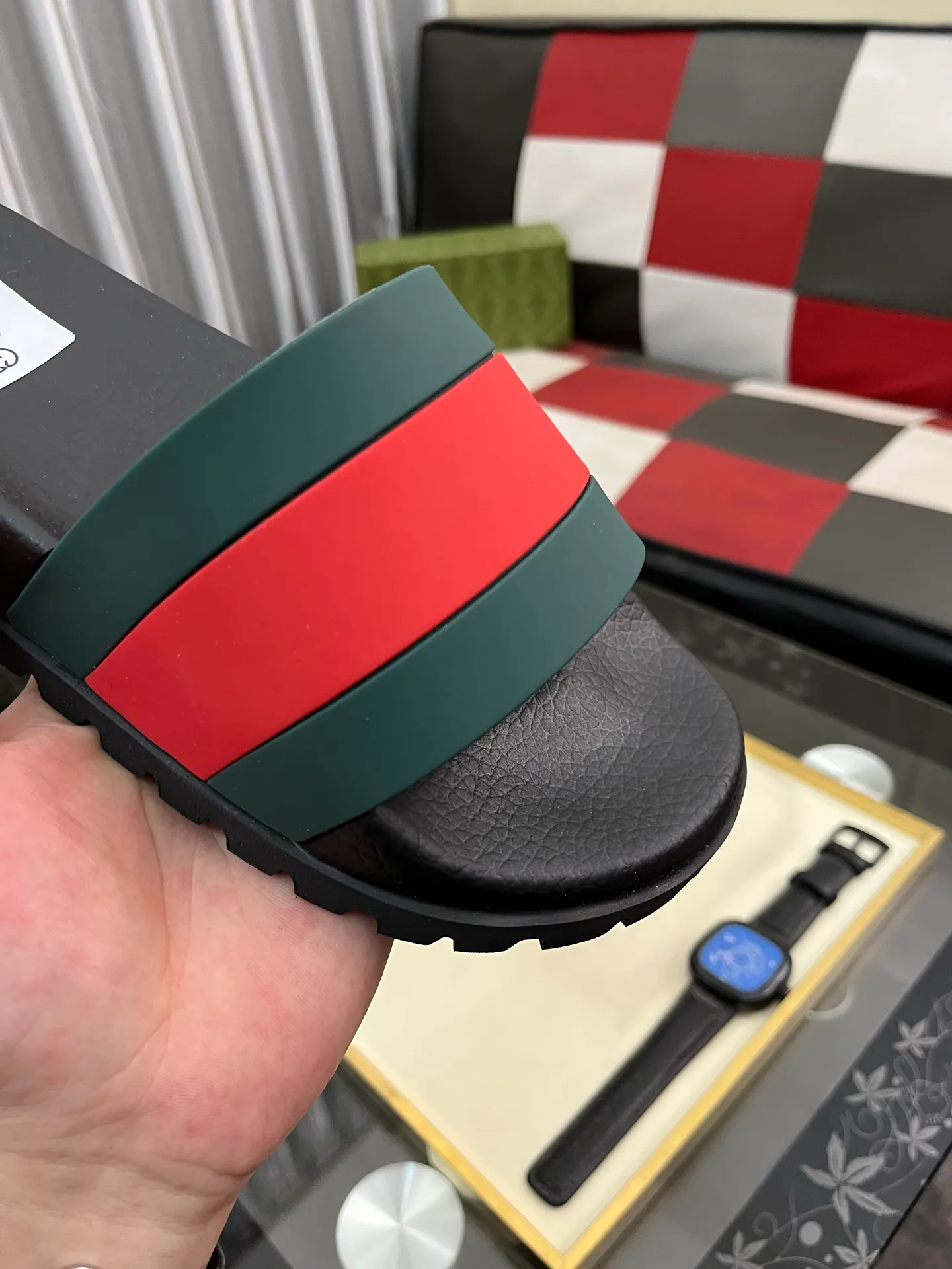 Men's men's shoes💰260⌚️⌚️ＧＵＣＣＩ.Gucci.Official website 1:1 popular slippers hot sale! Original original material 🩴 SIZE: 38-46 (45.46 non-refundable)